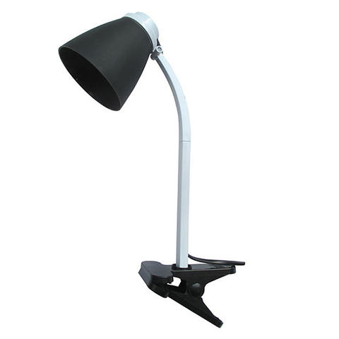 Energy Saving Clamp Type Learning Desk Lamp Black Plastic Book Reading Table Lamp